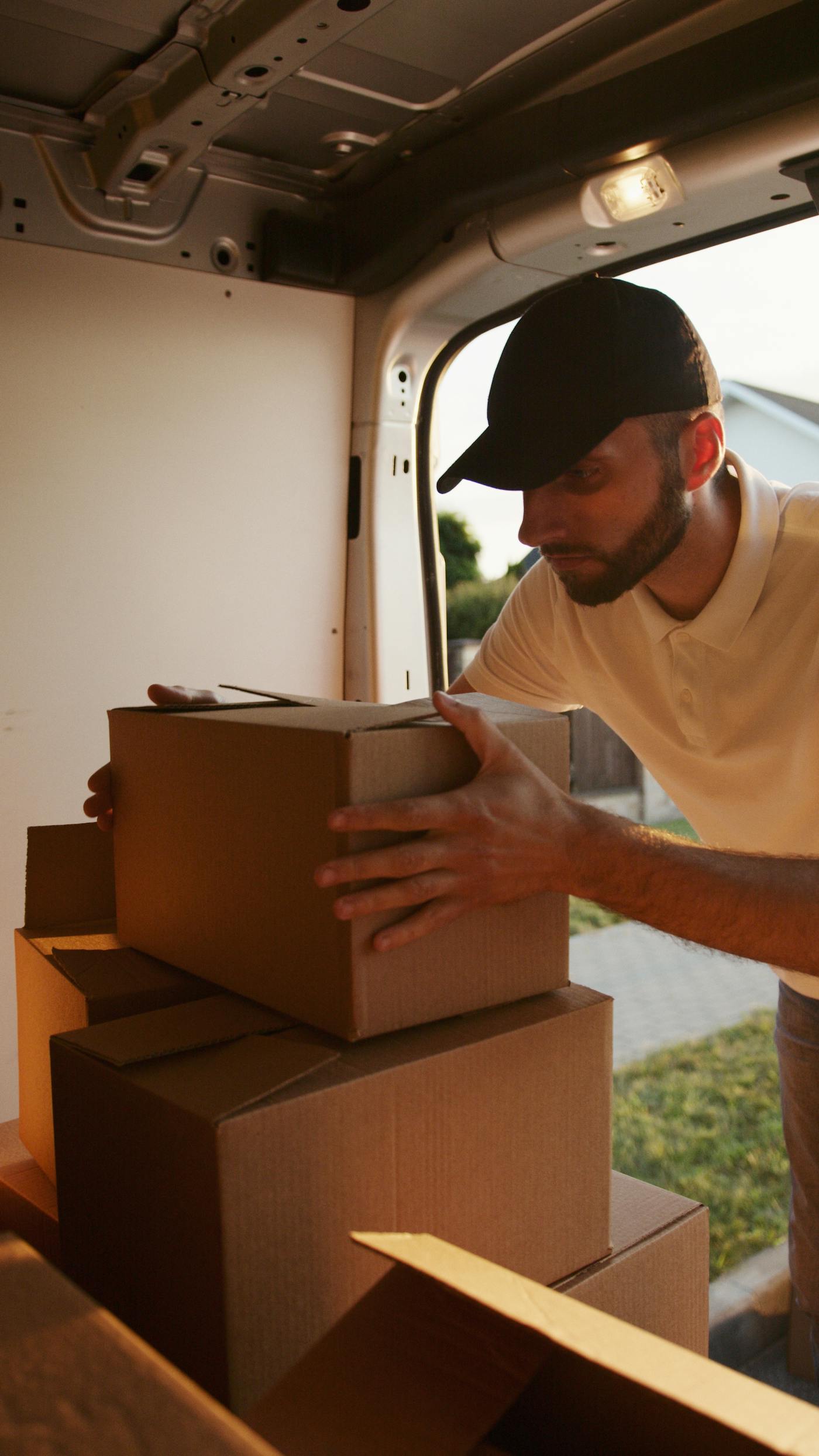 Hanley Moving Company crew working a two-story Clifton Park home